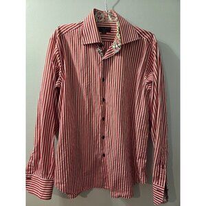 Giovanni Rosmini Camicie Men Long Sleeves Shirt Red And White Size Large...